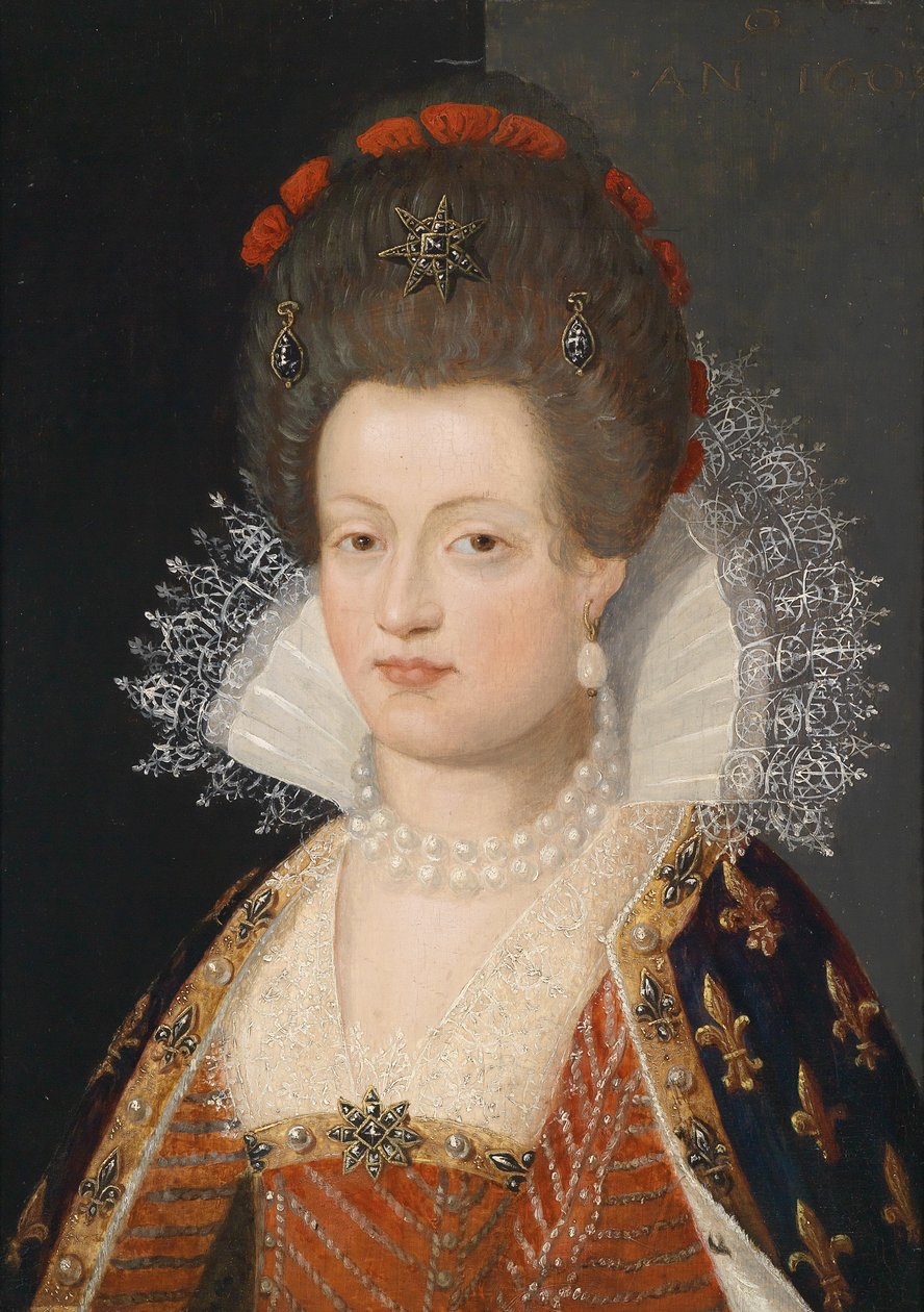 Maria de&39;Medici，法国女王（1575-1642）的肖像 作者 弗朗斯·波布斯