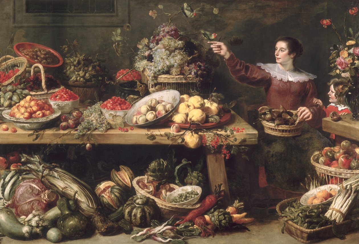 静物与水果和蔬菜 作者 Frans Snyders或Snijders