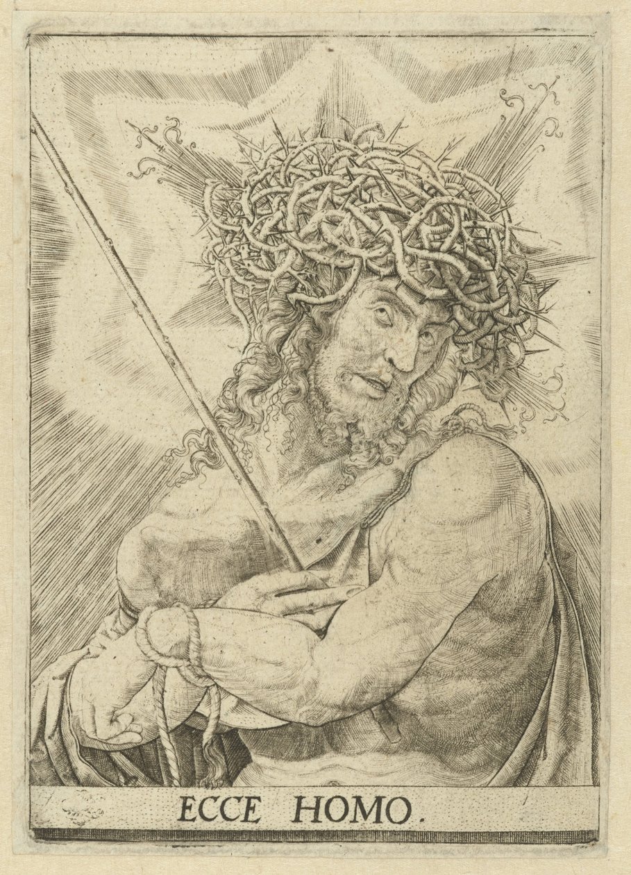 悲伤的人 Eccehomo（物体上的标题） 作者 Frans Crabbe van Espleghem