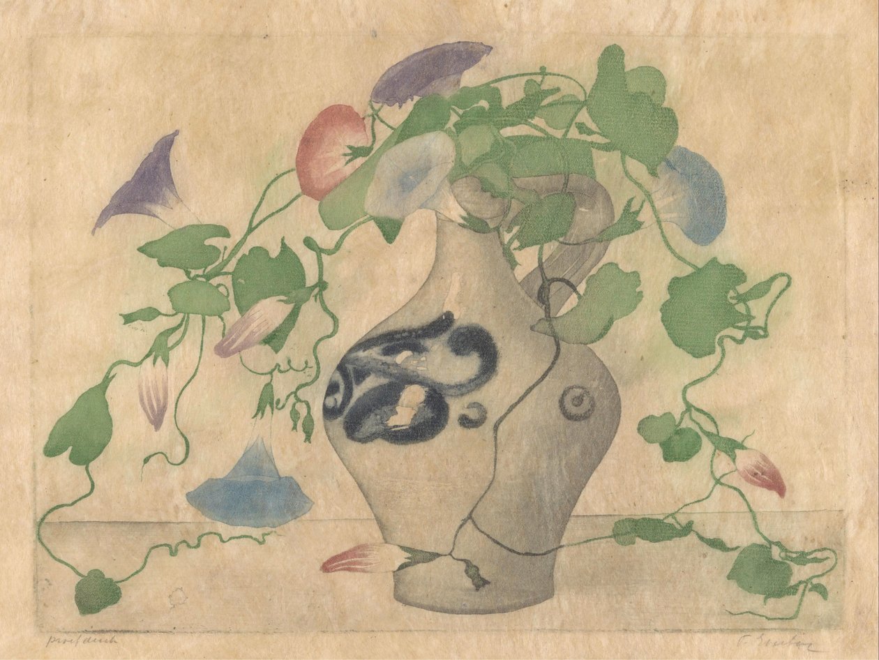 陶罐中的旋花 作者 Frans Everbag（艺术家签名）
