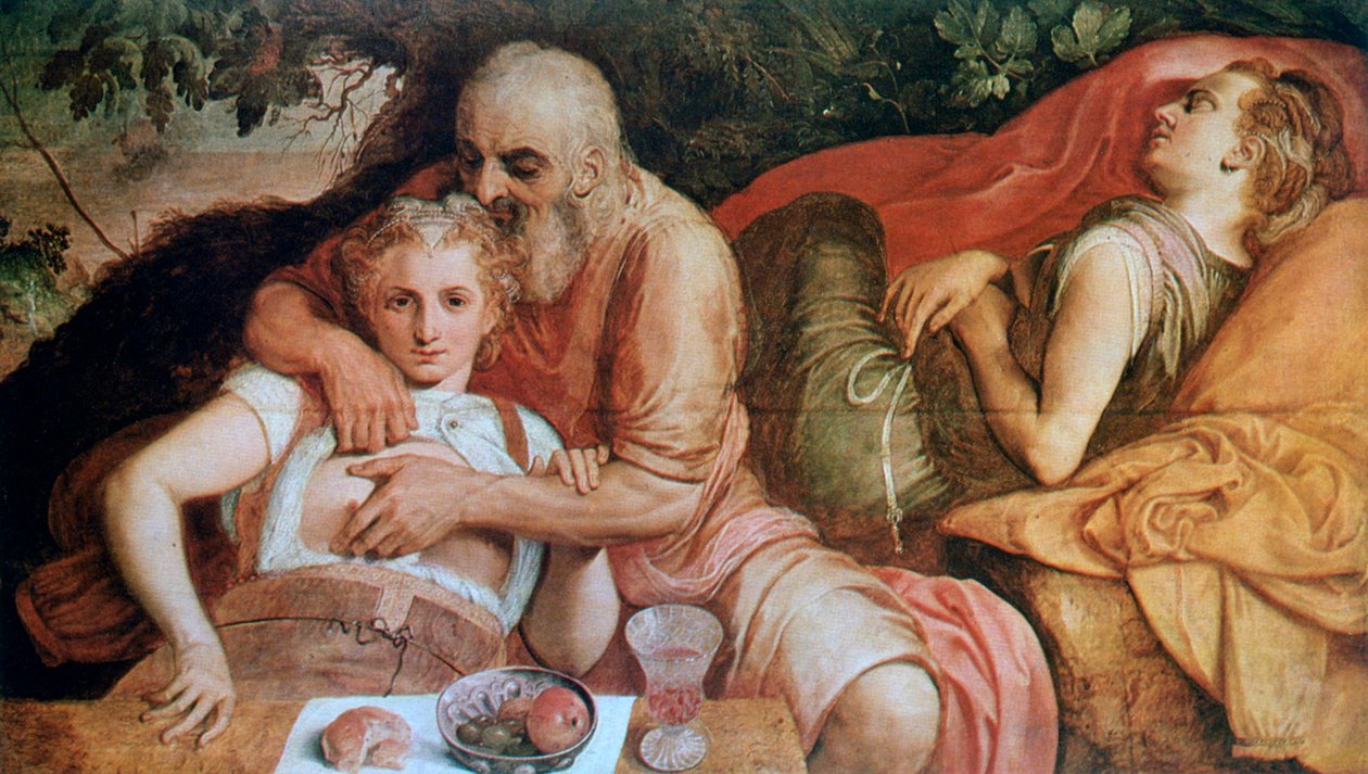 罗得和他的女儿们，c1550 作者 弗朗斯·弗洛里斯（Frans Floris）