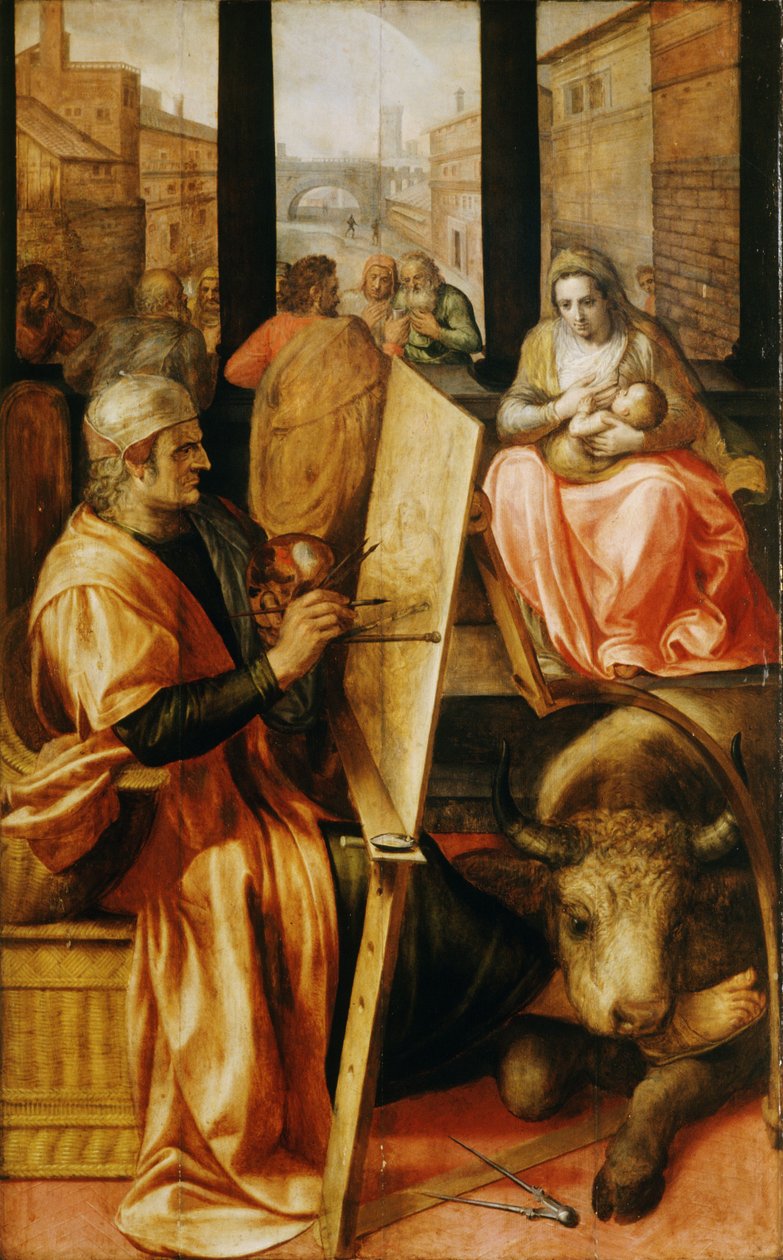 圣路加画圣母玛利亚（面板油画） 作者 弗朗斯·弗洛里斯（Frans Floris）