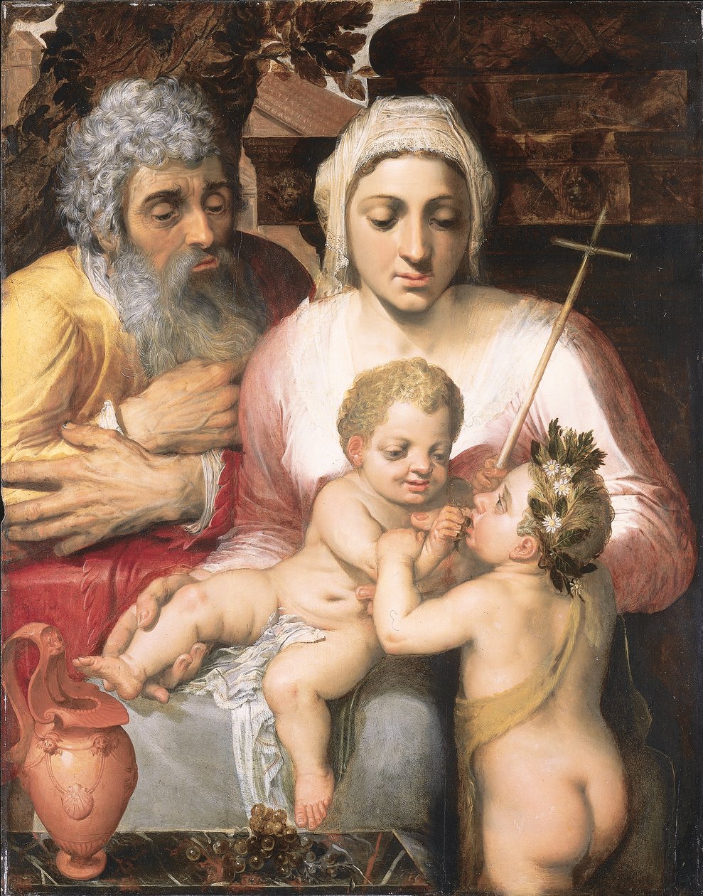 与施洗者圣约翰的神圣家族，1546年 作者 弗朗斯·弗洛里斯（Frans Floris）