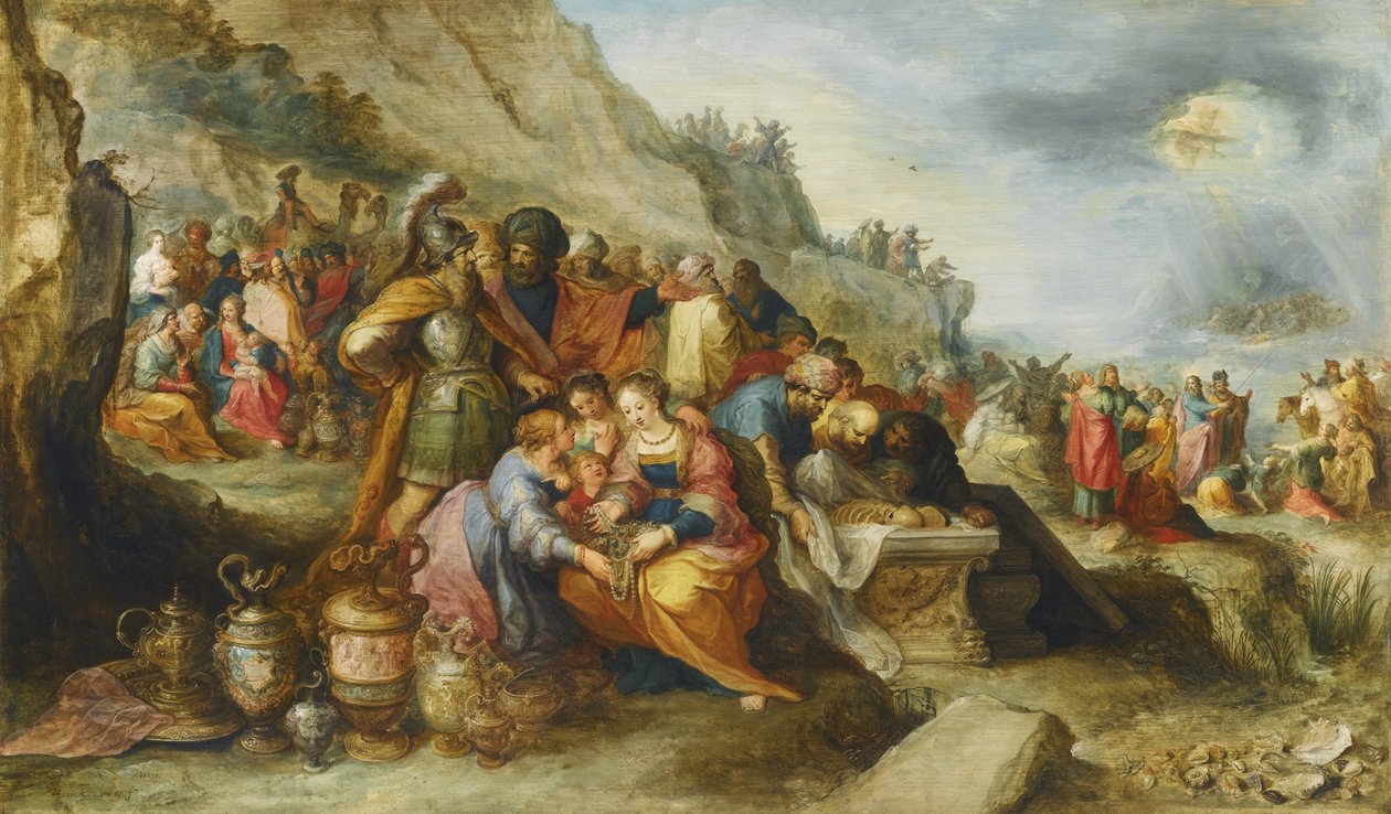 以色列人越过红海，在族长约瑟夫（Joseph）墓前，1630年 作者 小弗兰斯·弗兰肯