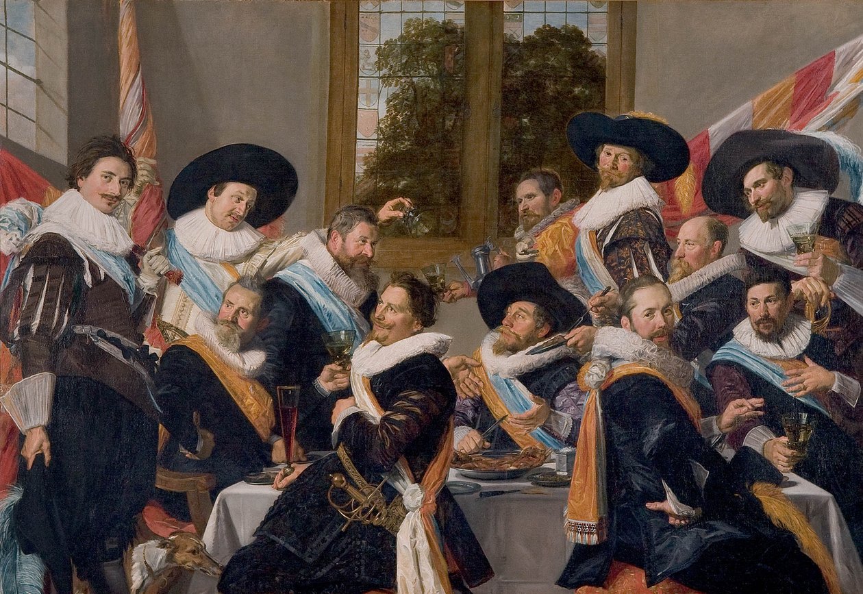 卡利弗门公民卫队军官宴会 作者 弗兰斯·哈尔斯（Frans Hals）