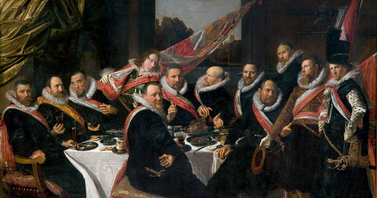 圣乔治公民卫队军官宴会 作者 弗兰斯·哈尔斯（Frans Hals）