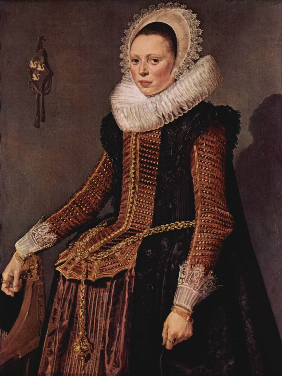 荷兰语：妇女肖像 妇女站立肖像 作者 弗兰斯·哈尔斯（Frans Hals）