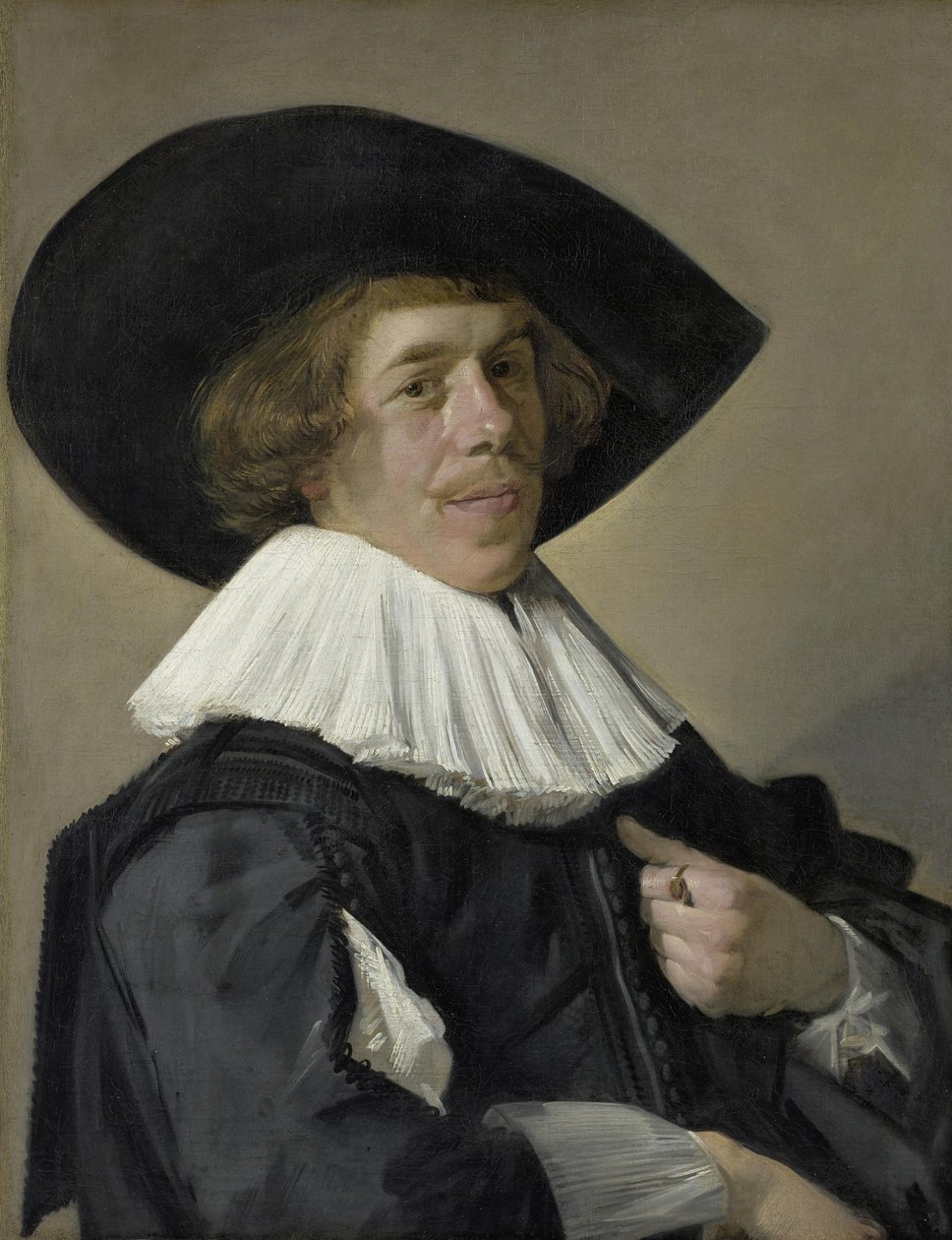 德语：Bildnis eines Mannes 男子肖像，可能是 Jan Miense Molenaer 作者 弗兰斯·哈尔斯（Frans Hals）