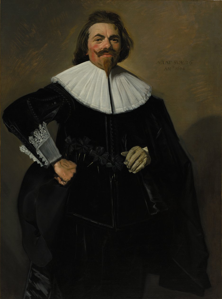 Tieleman Roosterman肖像，1634年。 作者 弗兰斯·哈尔斯（Frans Hals）