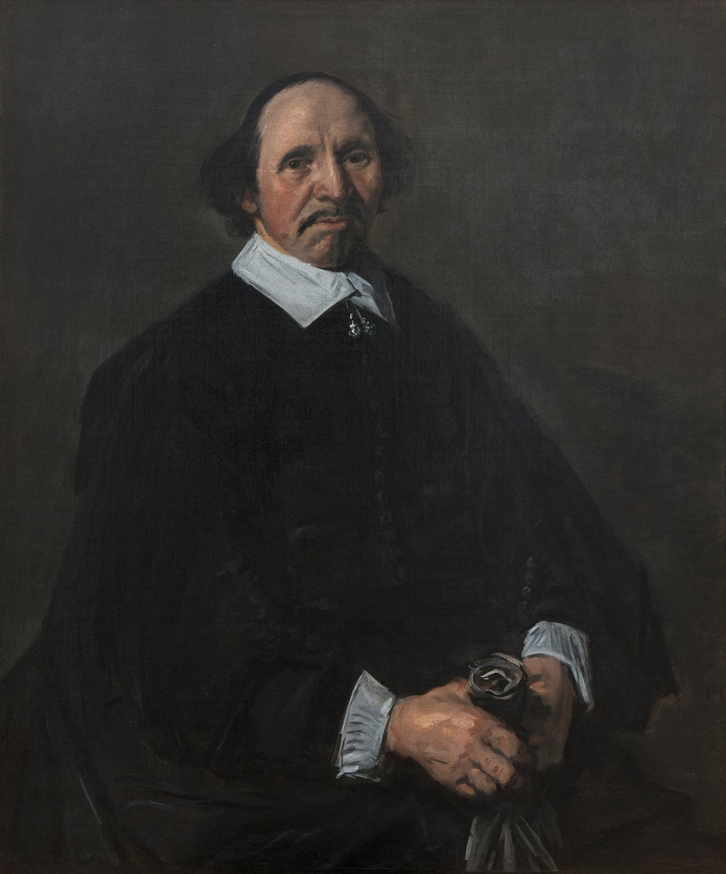 一个男人的肖像，c。 1655-60（布面油画） 作者 弗兰斯·哈尔斯（Frans Hals）