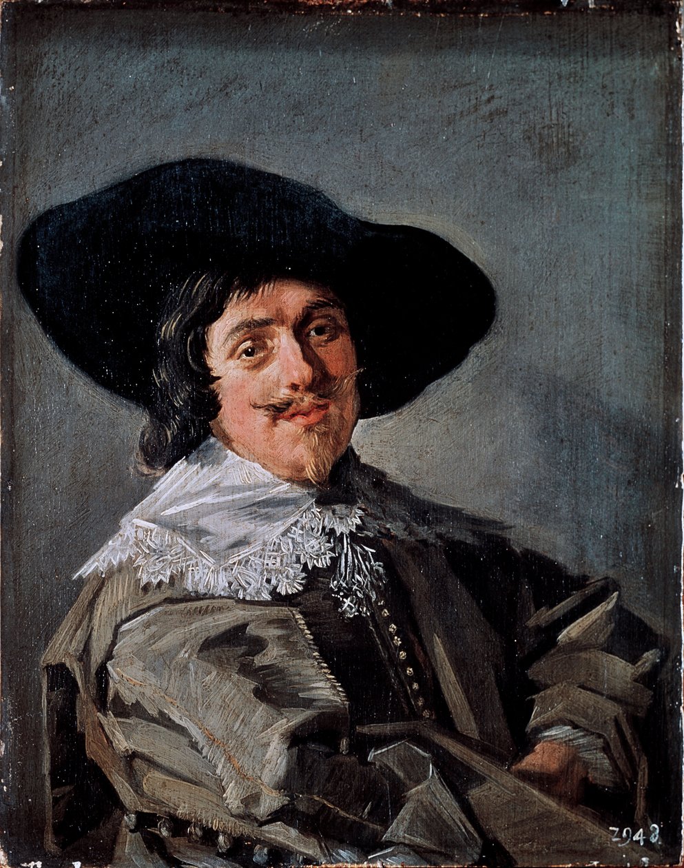 Frans Hals (1581/85-1666) 约 1633 年德累斯顿，德国 Gemaldegalerie 画的黄灰色福克人肖像 作者 弗兰斯·哈尔斯（Frans Hals）