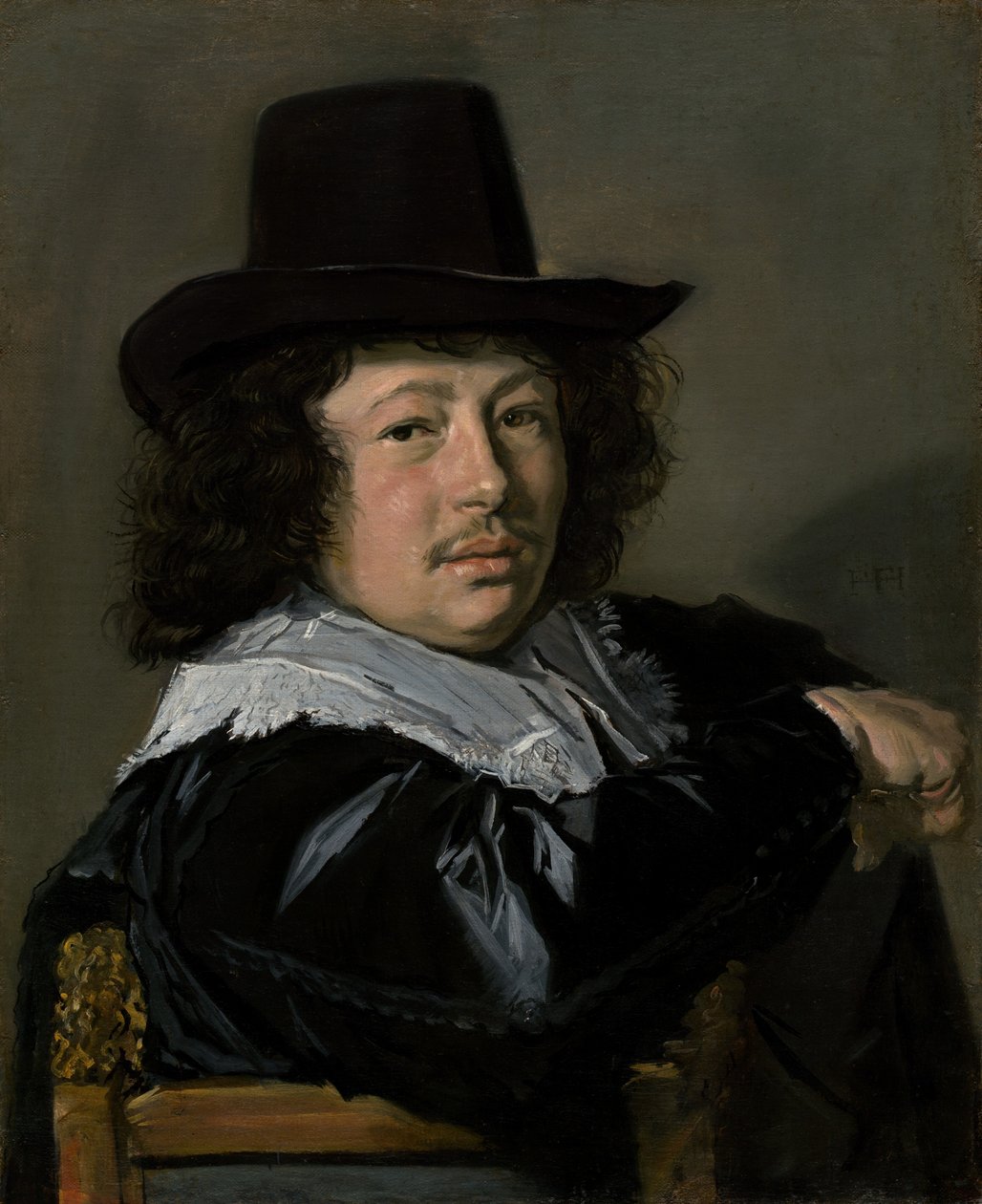 一个年轻人的肖像，16461648。 作者 弗兰斯·哈尔斯（Frans Hals）