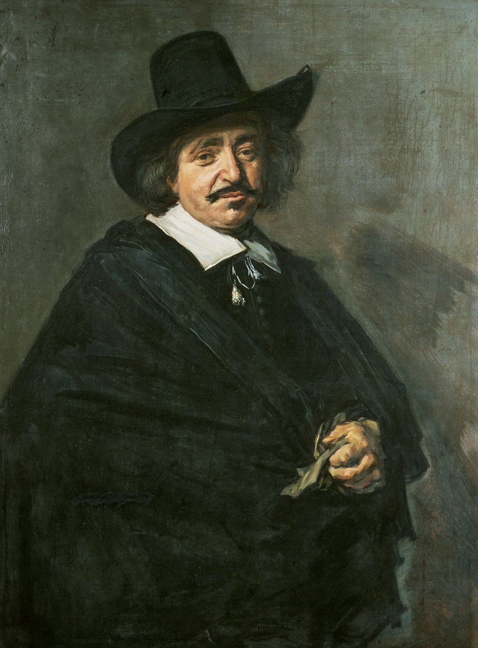 一个男人的肖像，c.1654-55 作者 弗兰斯·哈尔斯（Frans Hals）