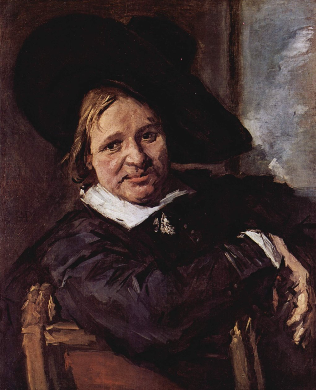 头戴软帽的男子坐像 作者 弗兰斯·哈尔斯（Frans Hals）