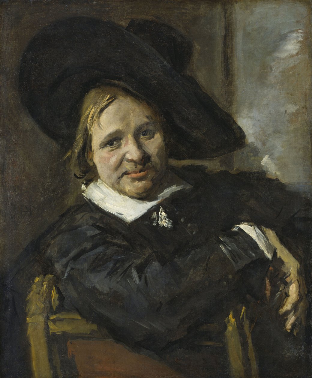 头戴软帽的男子坐像 作者 弗兰斯·哈尔斯（Frans Hals）