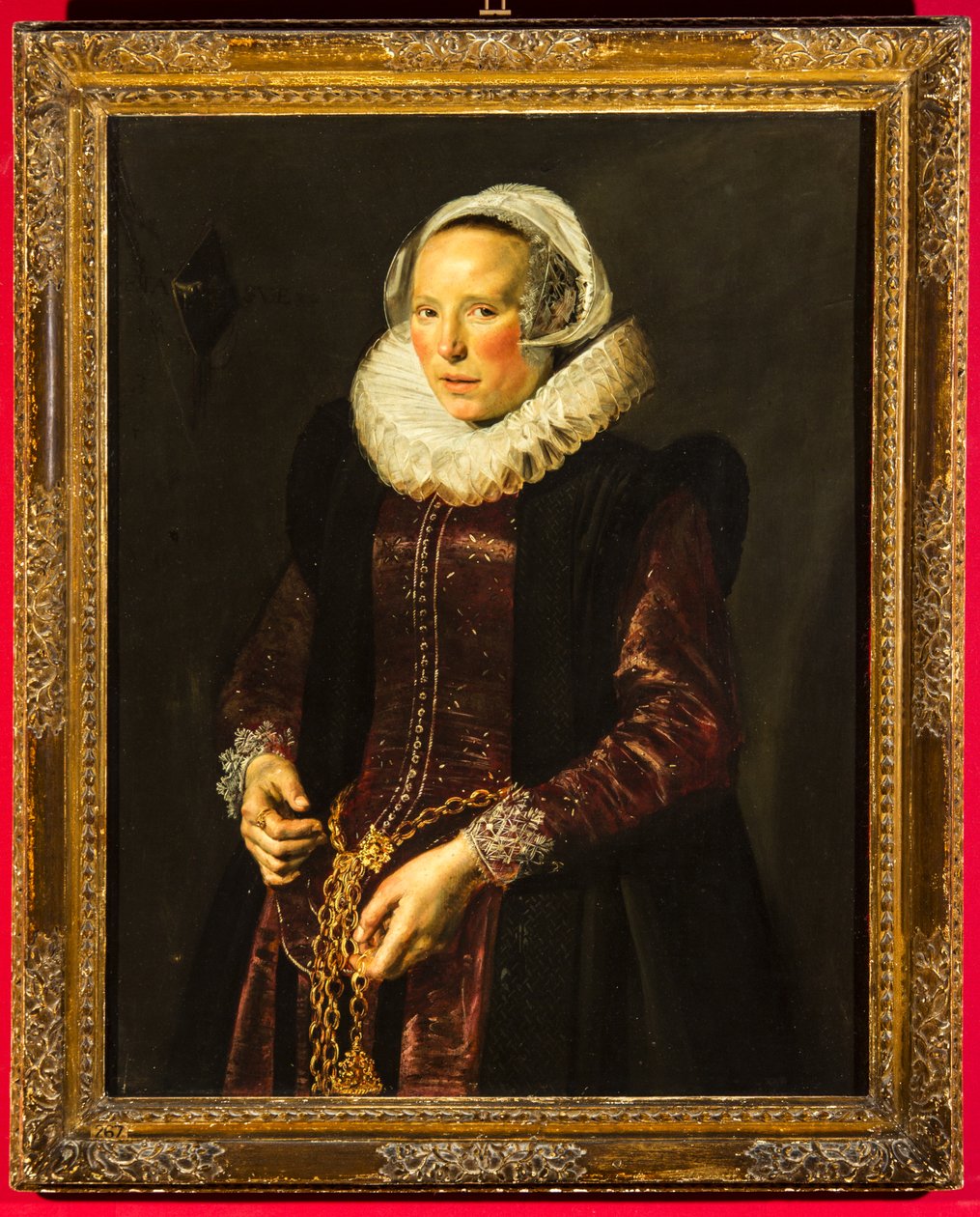 一个女人的肖像，约1611年（木板油画）。 作者 弗兰斯·哈尔斯（Frans Hals）