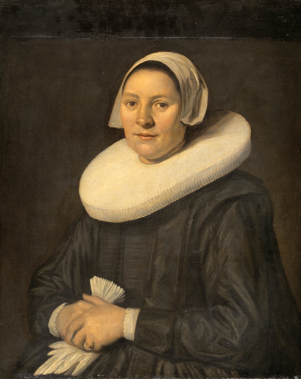 一个女人的肖像，约17世纪。 作者 弗兰斯·哈尔斯（Frans Hals）