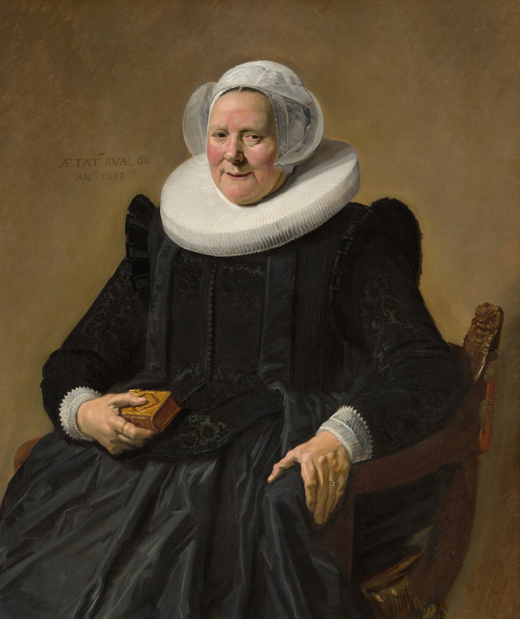 一位老年妇女的肖像，1633年。 作者 弗兰斯·哈尔斯（Frans Hals）