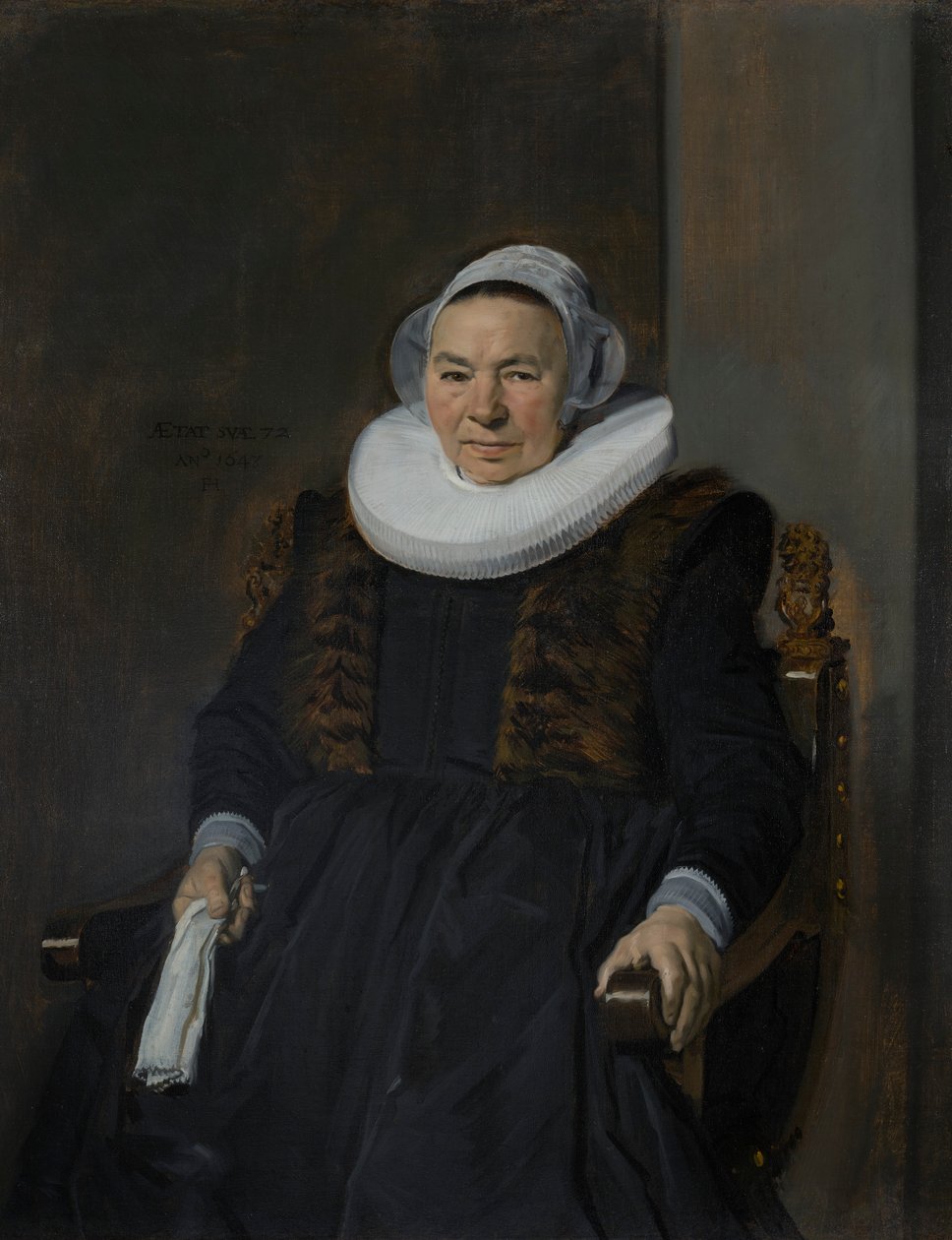 老年妇女肖像》，传统名称为《Mevrouw Bodolphe 作者 弗兰斯·哈尔斯（Frans Hals）