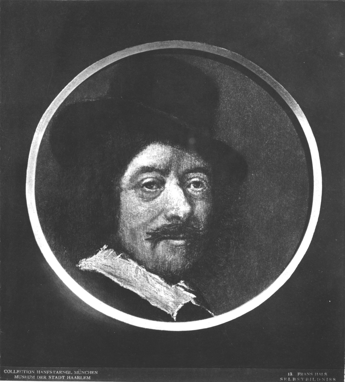 自画像（bw照片） 作者 弗兰斯·哈尔斯（Frans Hals）