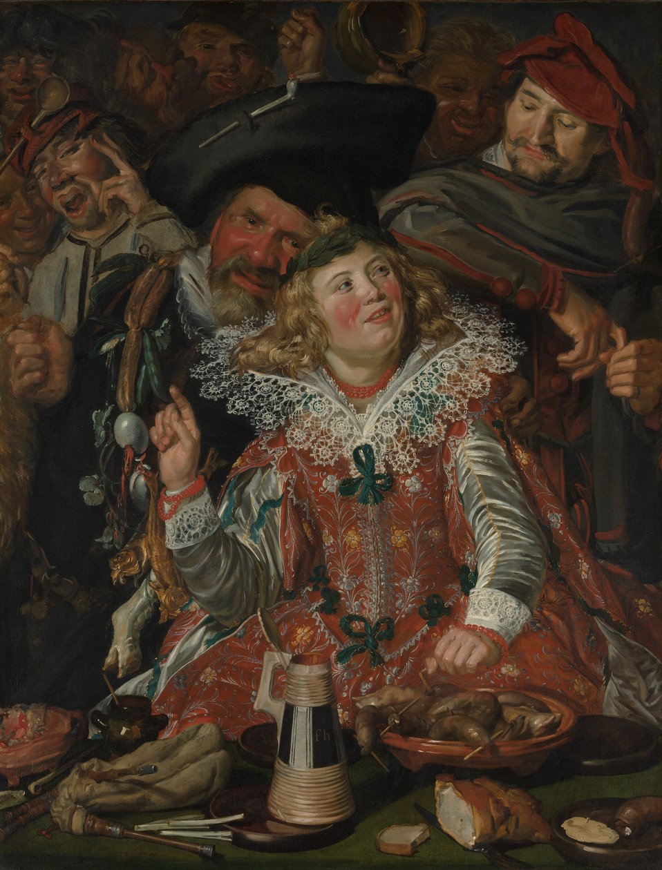Shrovetide Revelers（Merry Company）约1615年（布面油画） 作者 弗兰斯·哈尔斯（Frans Hals）