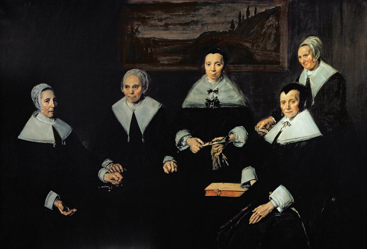 The Old Men&39;s Almhouse Regentesses，Haarlem，1664 作者 弗兰斯·哈尔斯（Frans Hals）