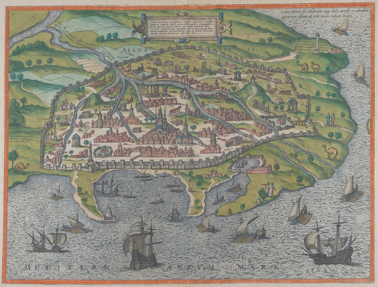 亚历山大地图，1575年 作者 弗兰斯·霍根伯格