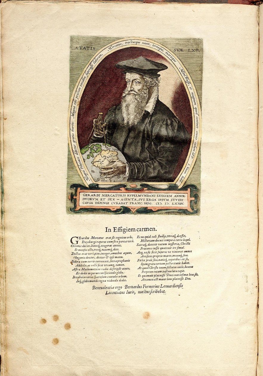 Gerardus Mercator 1512-1594的肖像，年龄62岁 作者 弗兰斯·霍根伯格