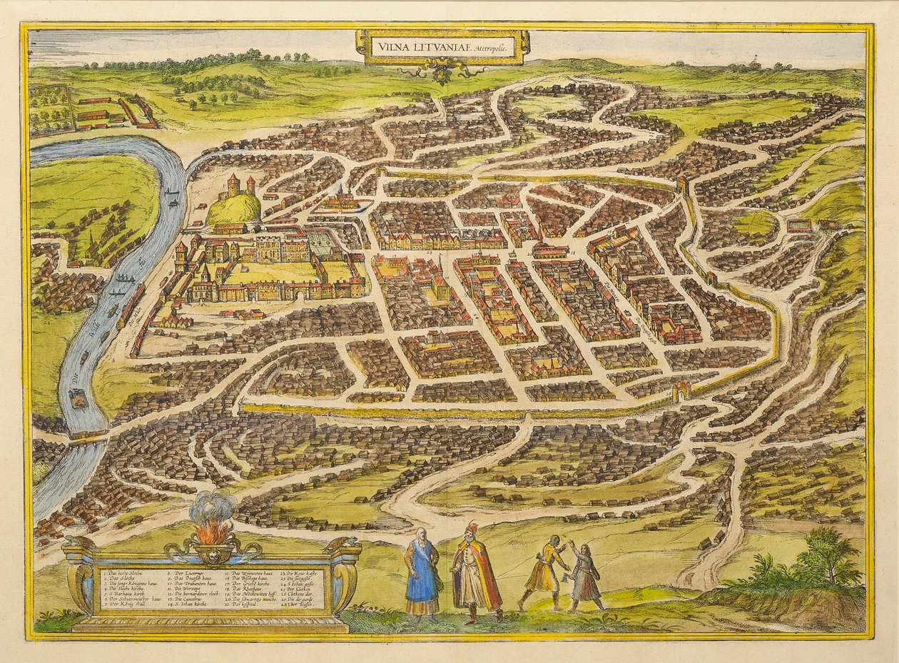从维尔纽斯市尤其是在布劳恩，1580剧场节 作者 弗兰斯·霍根伯格