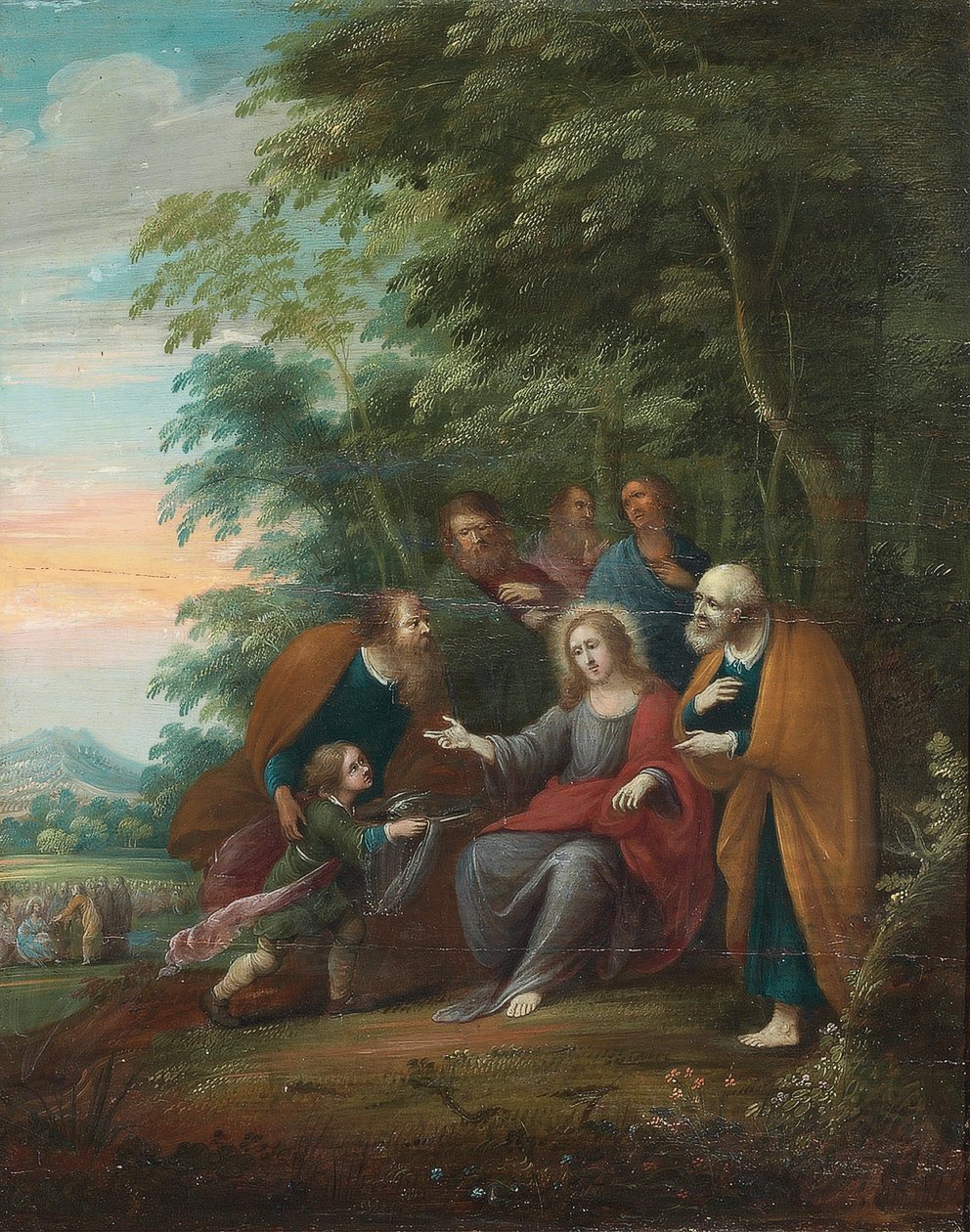 基督生平及其教诲场景（油画板） 作者 Frans III (attr. to) Francken