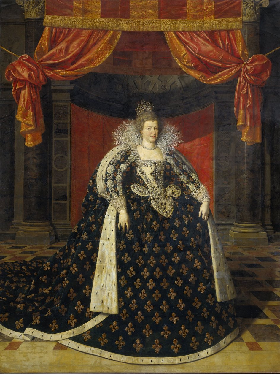 Marie de Medici，c.1610 作者 Pourbus的Frans II工作室
