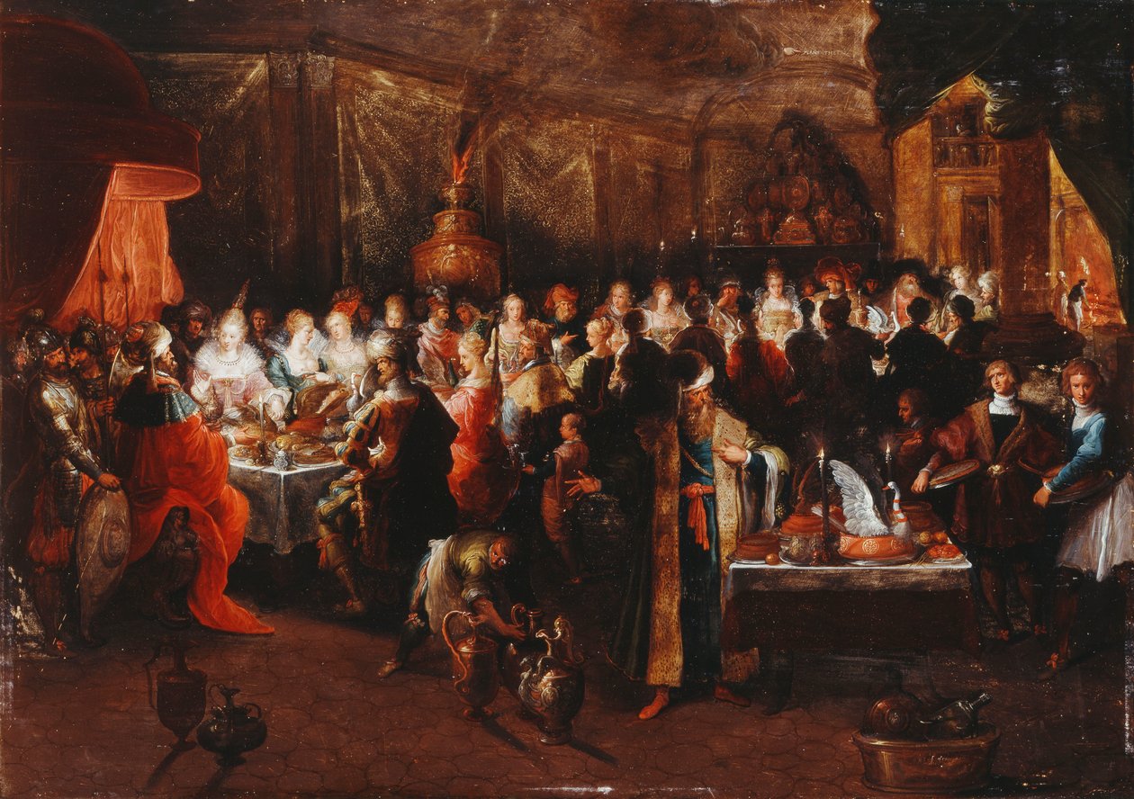 贝尔沙撒的盛宴，约1610年 作者 弗朗斯二世（Frans II）