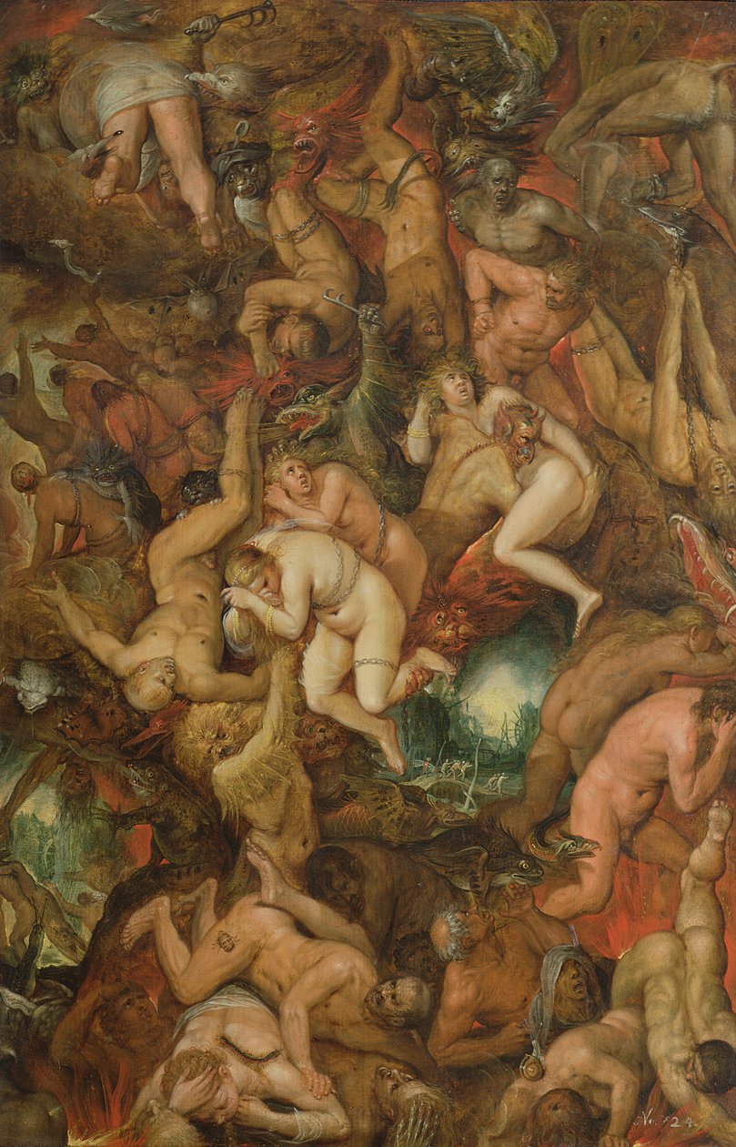 诅咒者的堕落（面板油画） 作者 弗朗斯二世（Frans II）