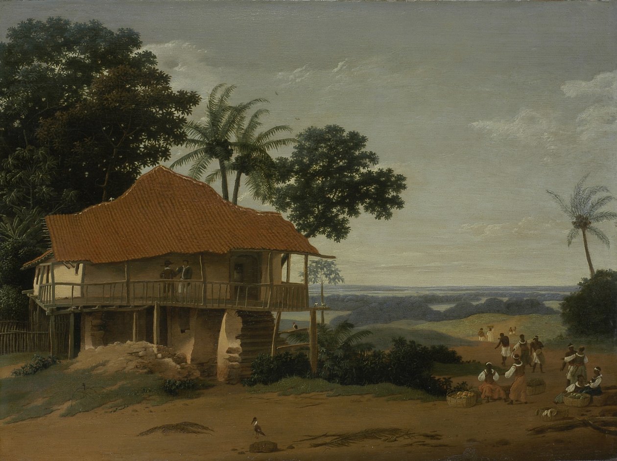 巴西景观与工人的房子，c.1655（木材上的油） 作者 弗兰的帖子