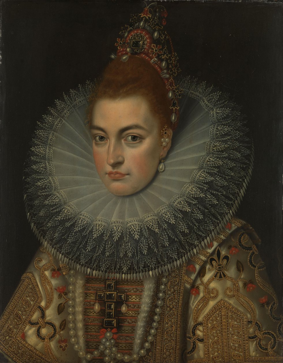 西班牙王妃伊莎贝拉-克拉拉-尤金妮亚（1566-1633 年）的肖像 作者 Frans Pourbus (II) (车间)