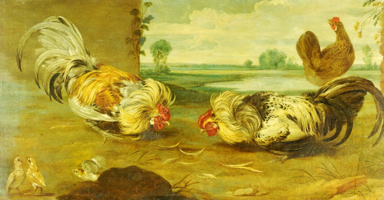 斗鸡 作者 Frans Snyders或Snijders