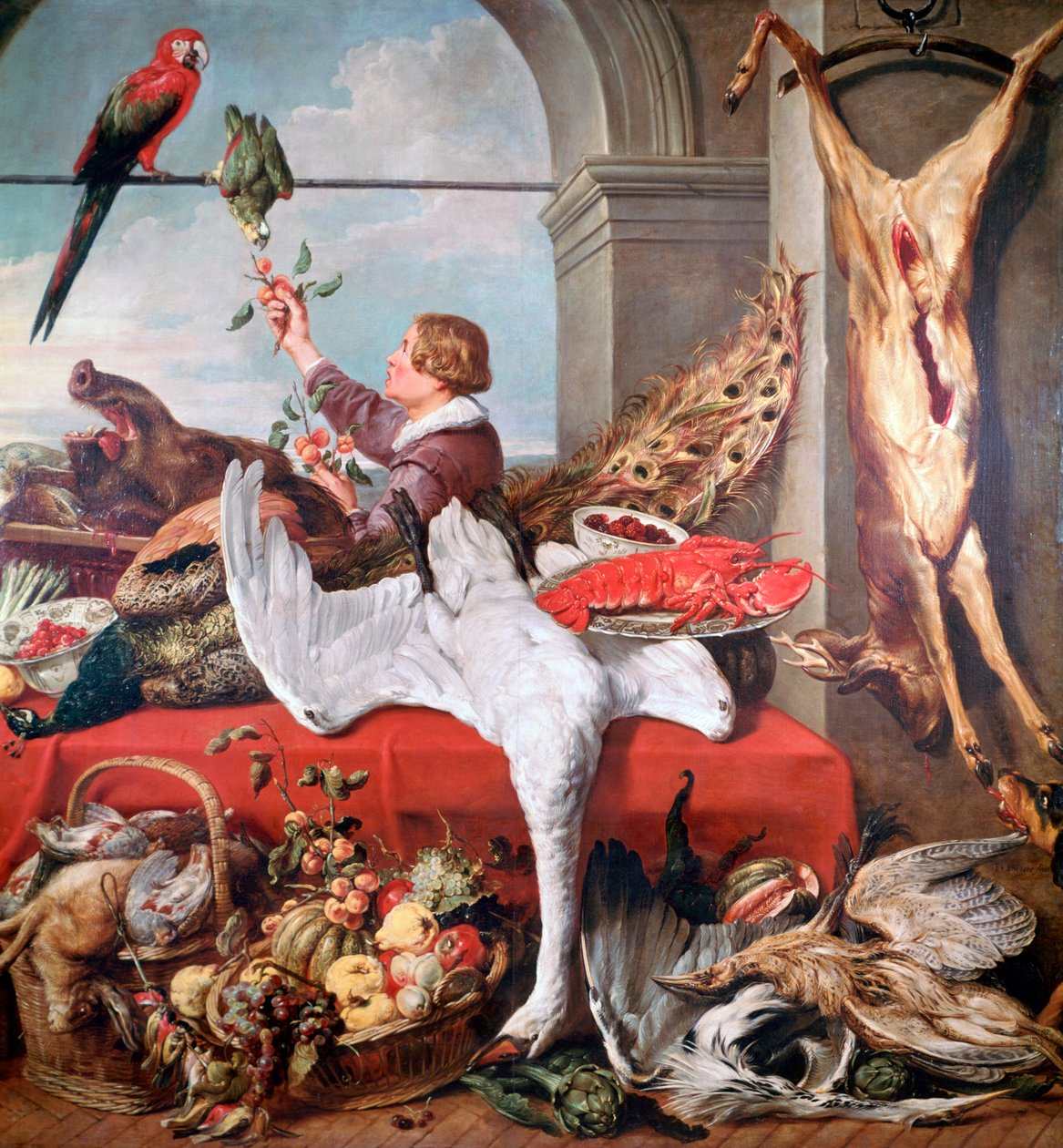 办公室内部，c1635 作者 Frans Snyders或Snijders
