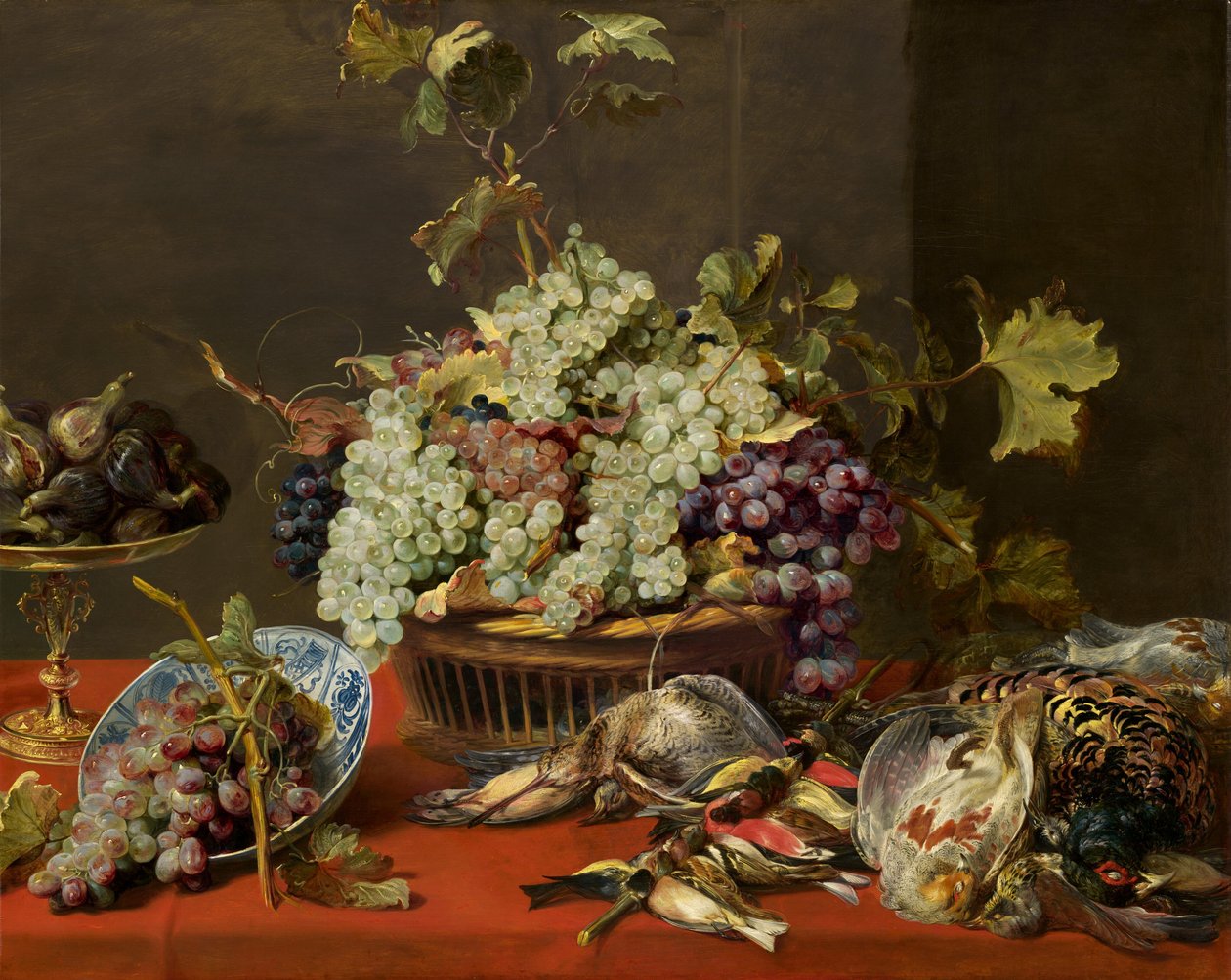 葡萄和游戏的静物 作者 弗兰斯·斯奈德斯（Frans Snyders）