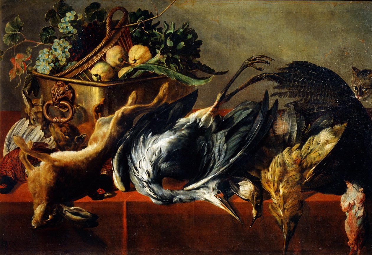 乌木静物画，十七世纪 作者 Frans Snyders或Snijders