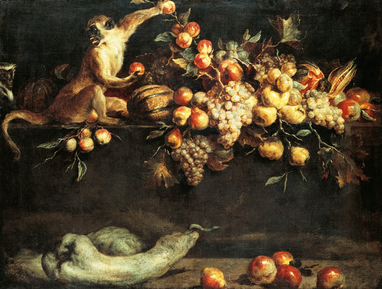静物，由Frans Snyders（1579-1657）创作 作者 弗兰斯·斯奈德斯（Frans Snyders）