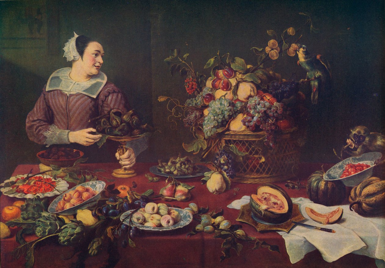 水果售货员，水果贩子，1636年，c1934年 作者 Frans Snyders或Snijders