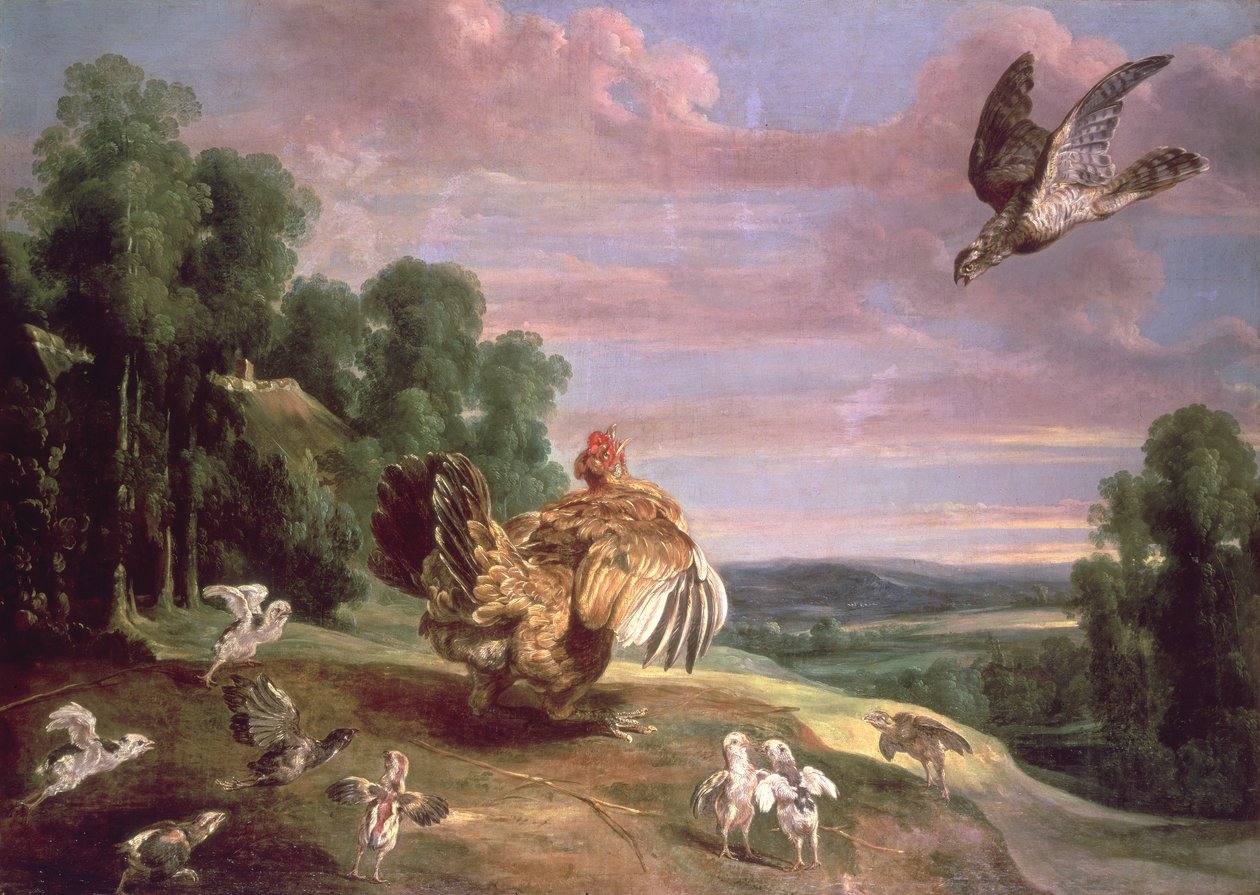 鹰和母鸡 作者 Frans Snyders或Snijders