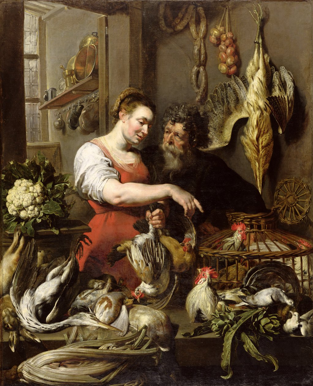 腌肉店（布面油画） 作者 Frans Snyders或Snijders