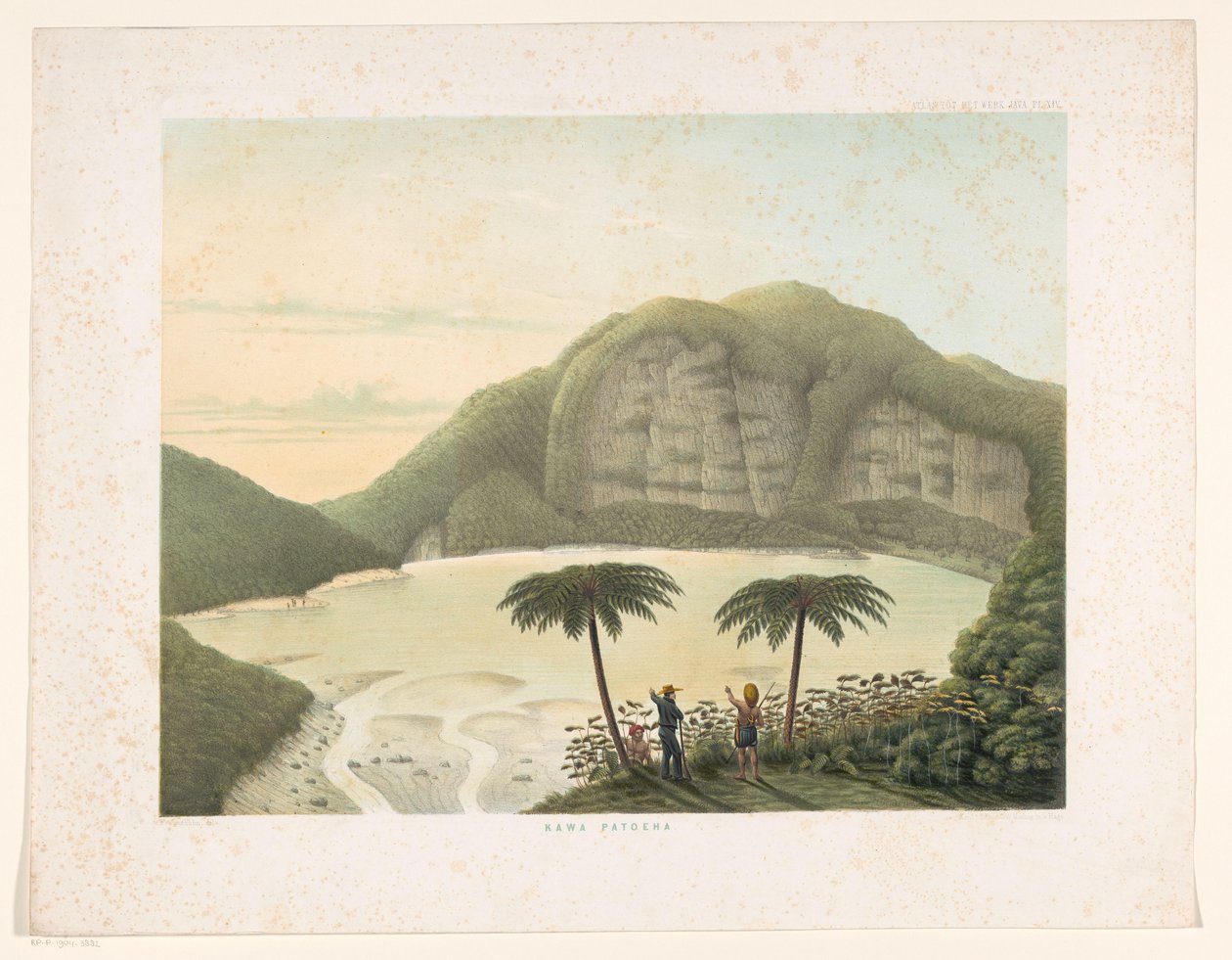 西爪哇 Kawah Putih 火山口湖
Kawa Patoeha（物体上的标题）
爪哇作品地图集（文物上的系列名称）
图版地图册，包含属于爪哇作品的十一个风景如画的景点、其形状、植物排列和内部构造（S 作者 弗兰斯·威廉·容赫恩