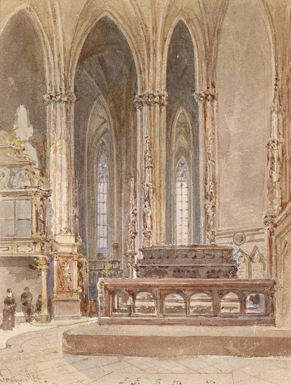 纪念碑弗里德里希三世在Stefanskirche 作者 弗朗兹·阿尔特