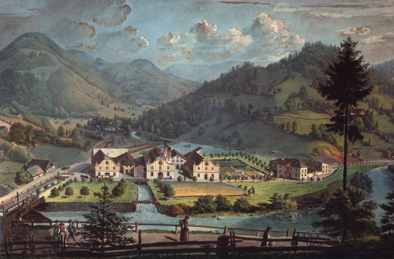 1827年左右，Toepper工厂的Scheibbs新印刷 作者 弗朗兹·巴巴里尼（Franz Barbarini）