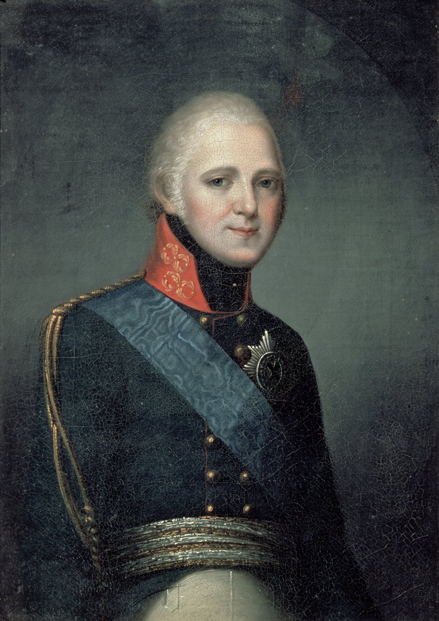 皇帝亚历山大一世（1777-1825），1804年的肖像 作者 弗朗兹·格哈德·冯·库格根