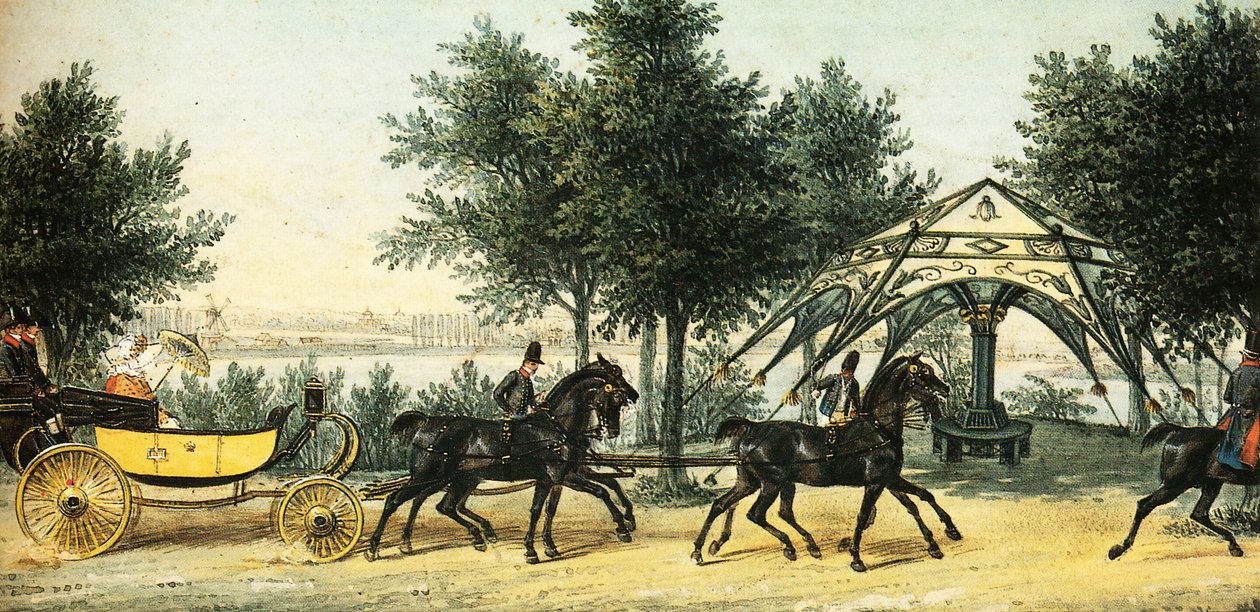 Klein-Glienicke公园的帐篷，1840年，FranzKrüger 作者 弗朗兹·克鲁格（Franz Kruger）