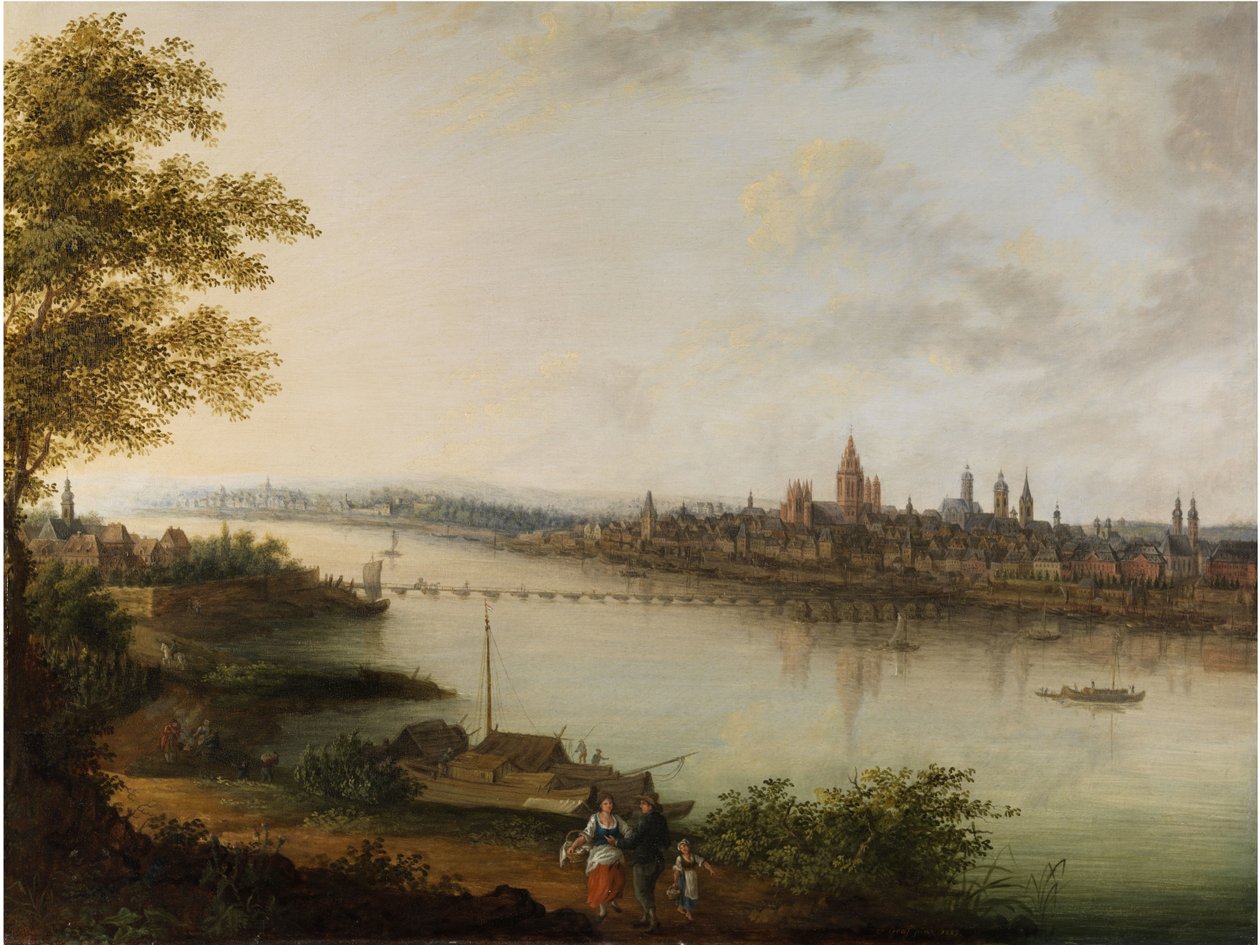 美因茨城市景观 作者 凯塞尔斯塔特（Frans Ludwig Reichsgrave）
