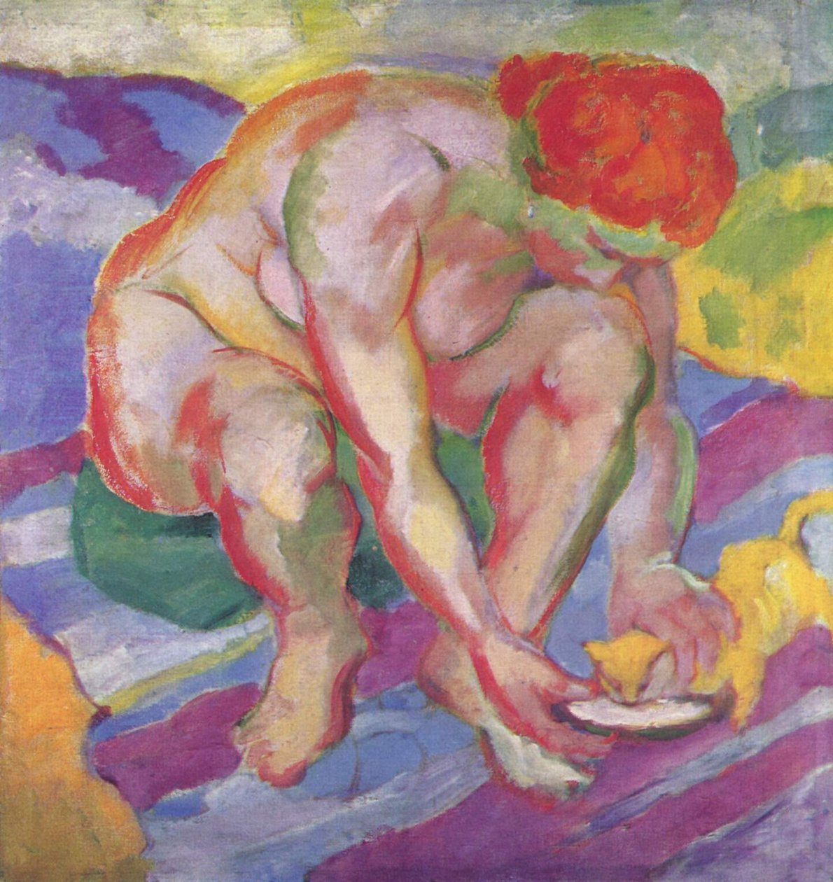 与猫一起行动 作者 弗朗兹·马克（Franz Marc）